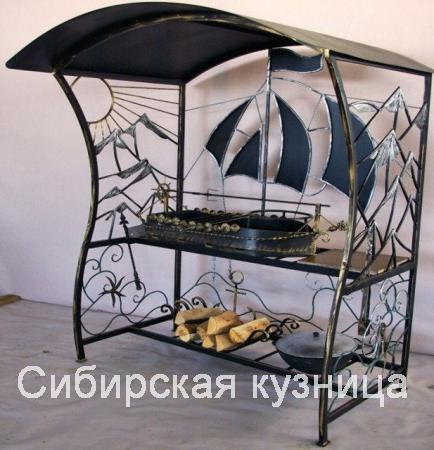 Сибирская кузница:  Мангалы кованые и сварные, с крышей, на заказ