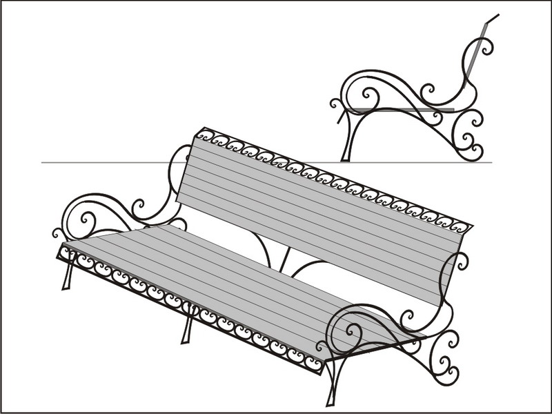 Скамейки кованые эскизы