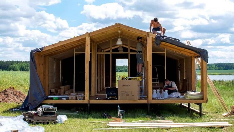 Wood house:  работы по строительству каркасных домов 