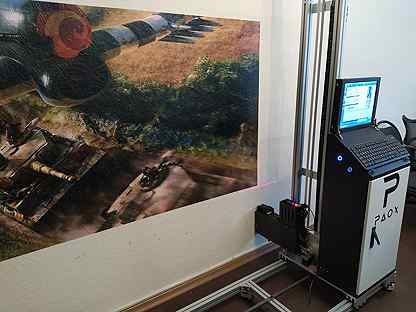 Марат:  Печать на стенах вертикальным принтером, роботом