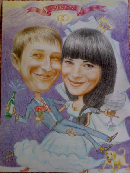 Свадьба шарж