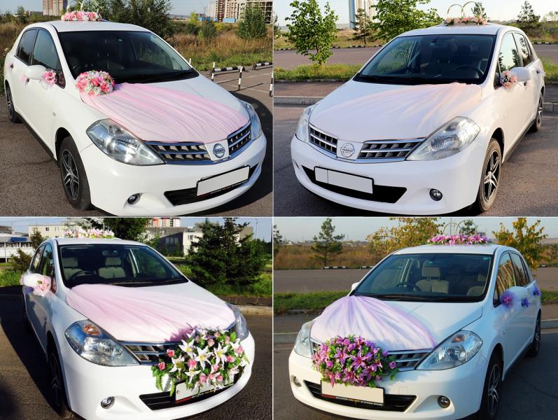Снежана:  Свадебные украшения на машину авто в аренду/прокат