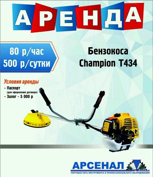 Аренда Бензокосы Champion Т434