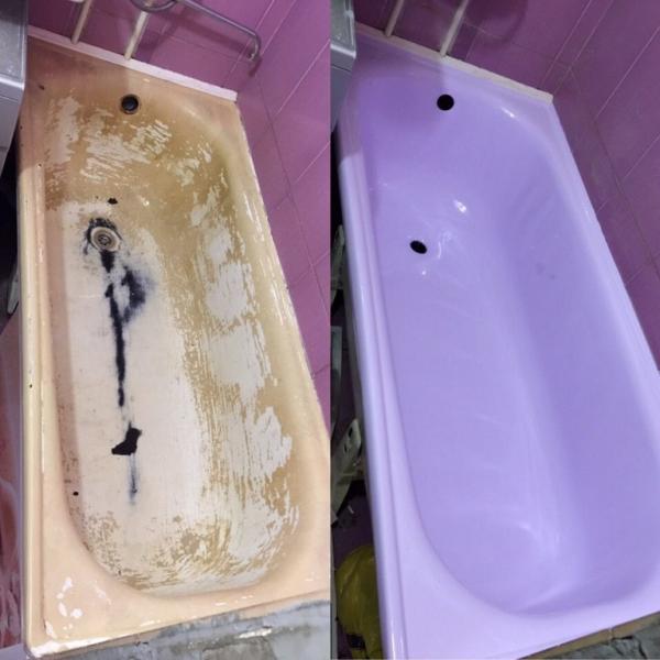 Реставрация ванн в Апрелевке, эмалировка ванны эмалью или акрилом