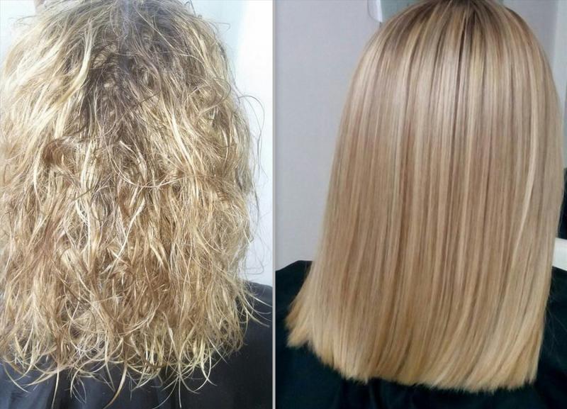 Кератиновое восстановление волос