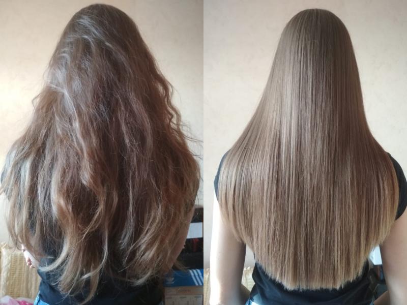 Виолетта:  Кератиновое выпрямление и восстановление волос 