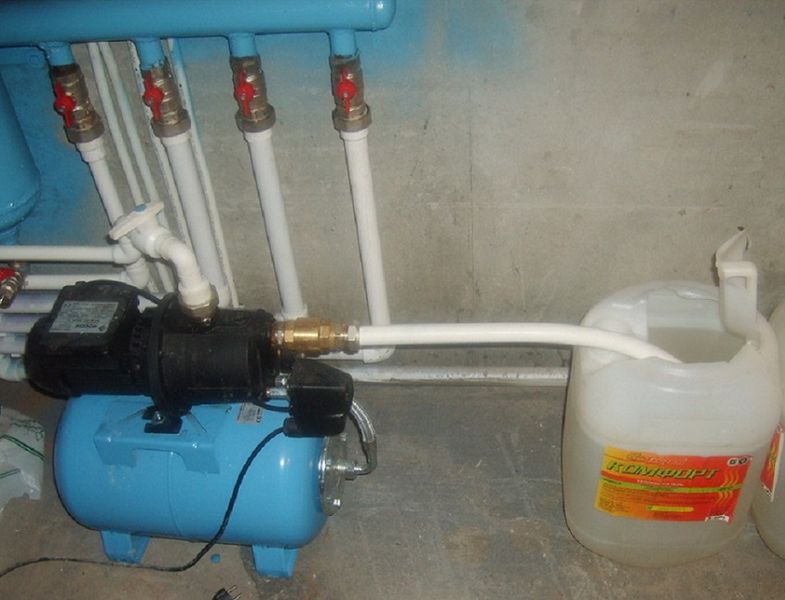 Николай:  Очистка систем отопления и водоснабжения, опрессовка