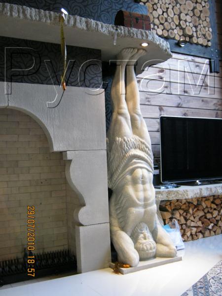 Рустам:  скульптура, рельефное панно, лепнина