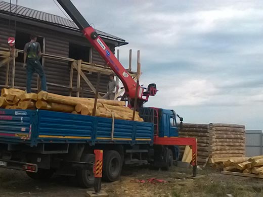 Галимов Айдар:  Срубы-доставка,сборка кран манипулятором, 7 тонн